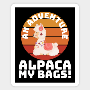 An Adventure Alpaca My Bag Sticker